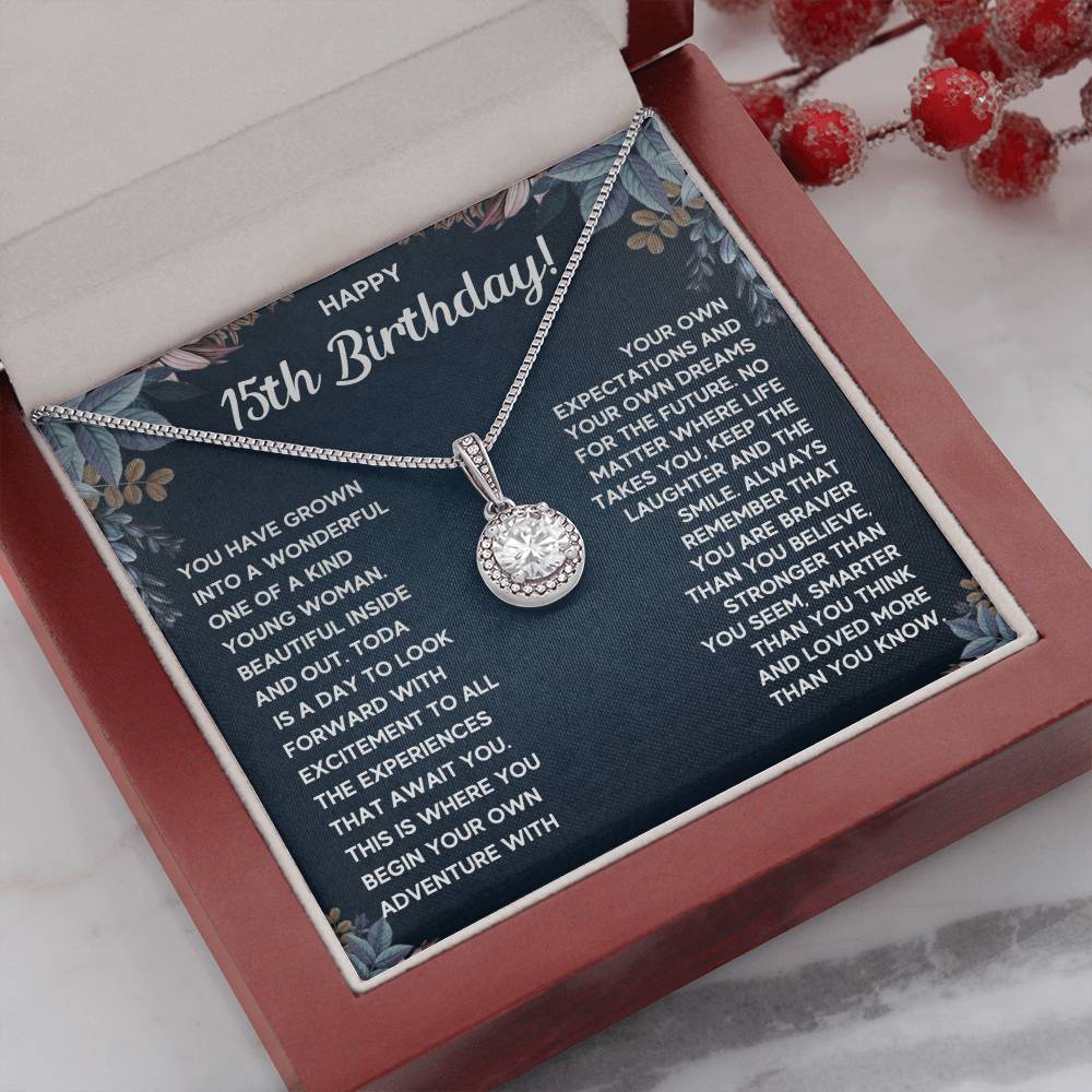 HAPPY 15TH BIRTHDAY DREAMS ETERNAL HOPE NECKLACE GIFT SET