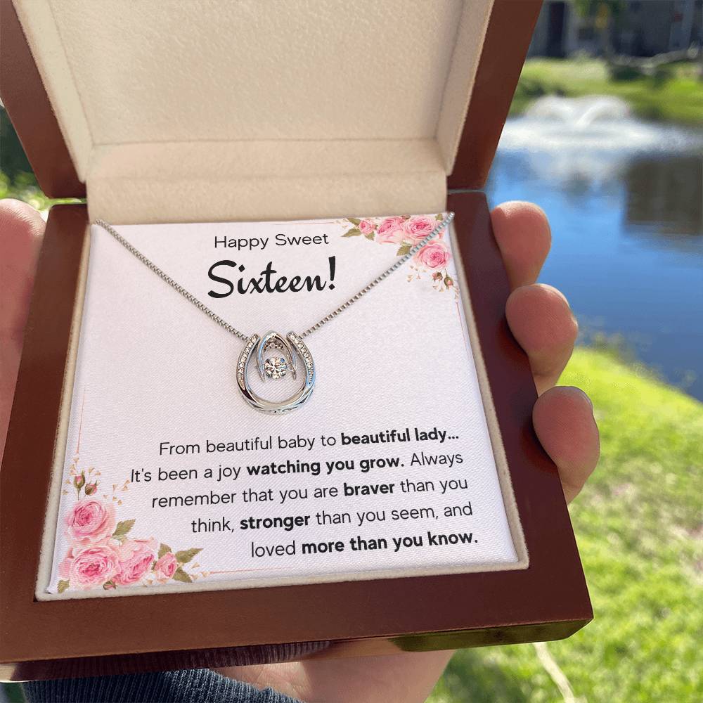 HAPPY SWEET SIXTEEN JOY LUCKY IN LOVE NECKLACE GIFT SET