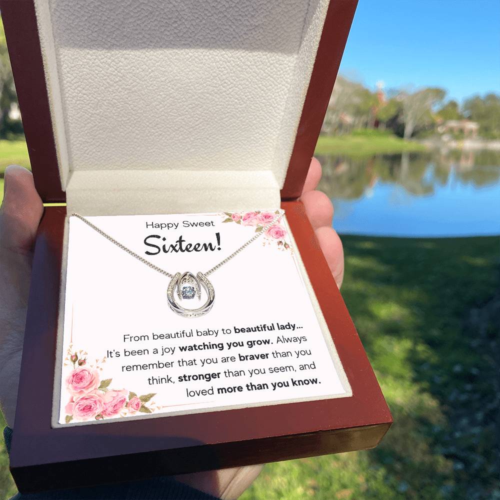 HAPPY SWEET SIXTEEN JOY LUCKY IN LOVE NECKLACE GIFT SET