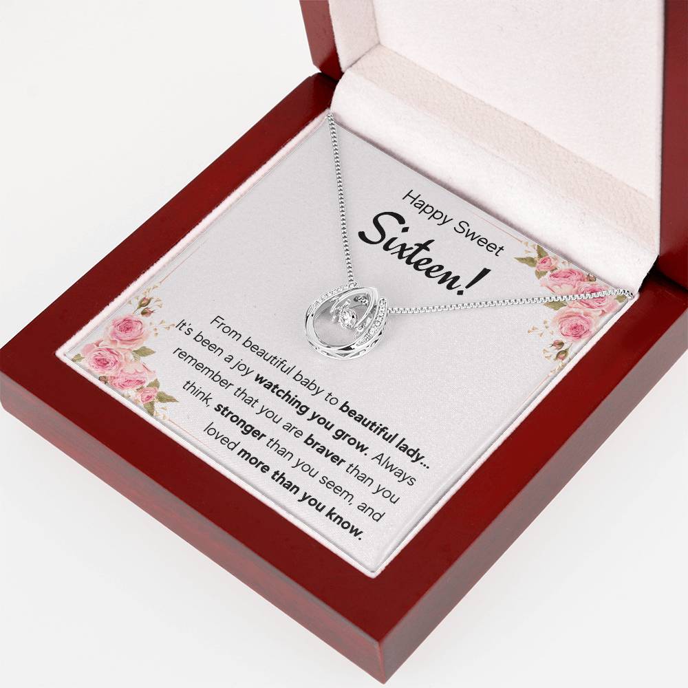 HAPPY SWEET SIXTEEN JOY LUCKY IN LOVE NECKLACE GIFT SET