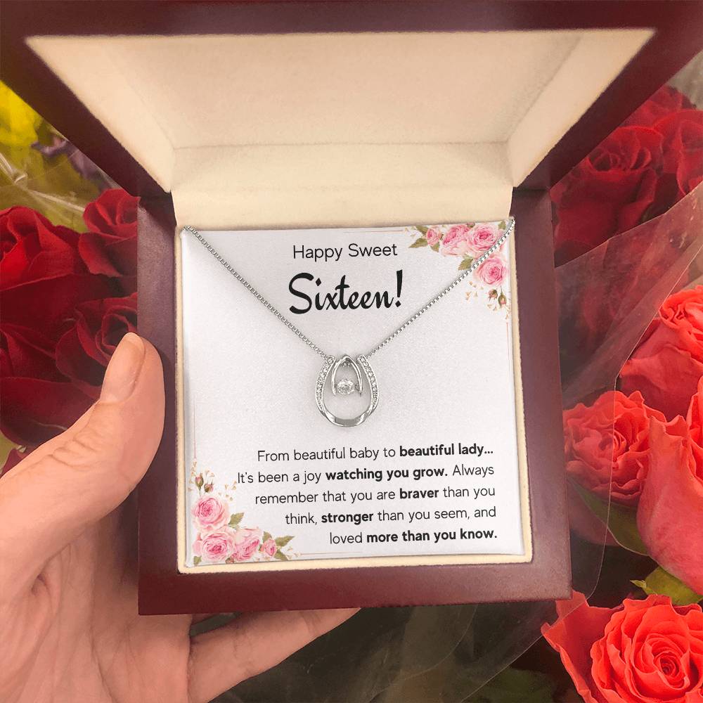HAPPY SWEET SIXTEEN JOY LUCKY IN LOVE NECKLACE GIFT SET