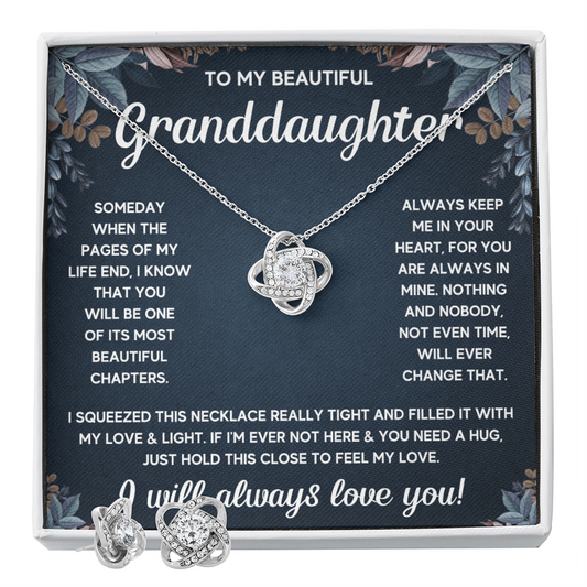 GRANDDAUGHTER SQUEEZED INTERLOCKING - KNOT EARRINGS SET