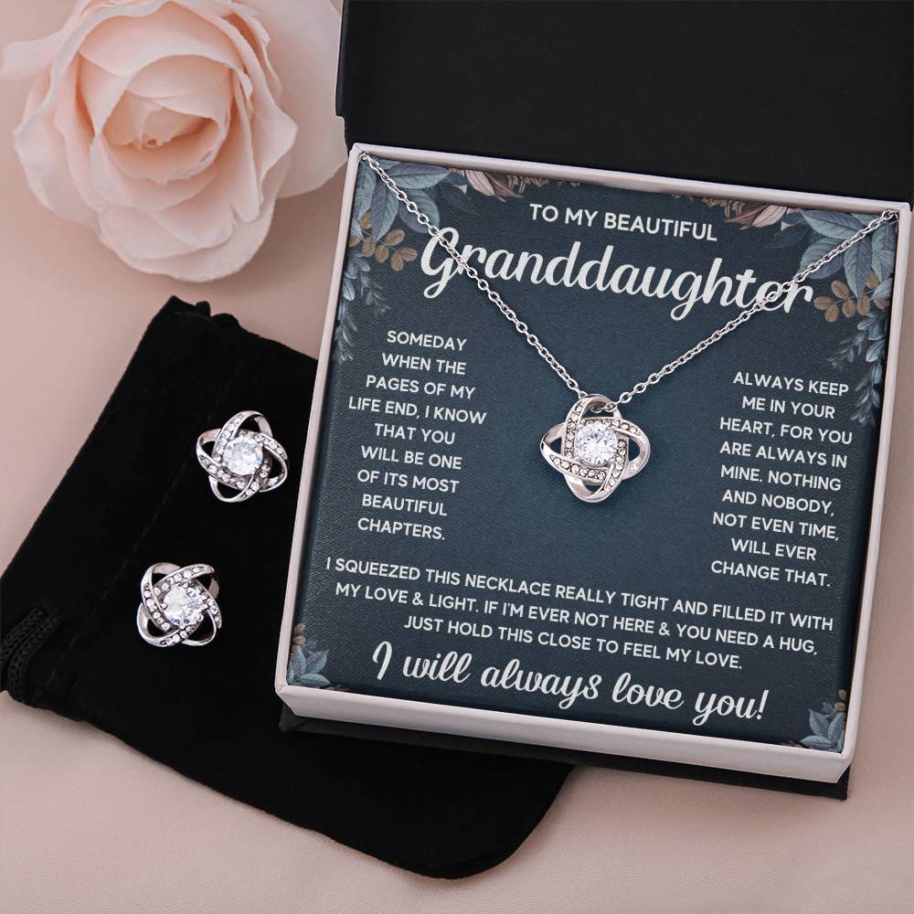 GRANDDAUGHTER SQUEEZED INTERLOCKING - KNOT EARRINGS SET