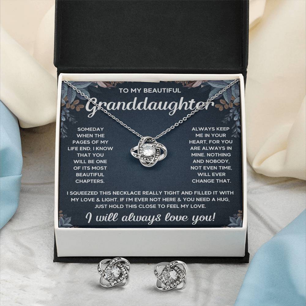 GRANDDAUGHTER SQUEEZED INTERLOCKING - KNOT EARRINGS SET