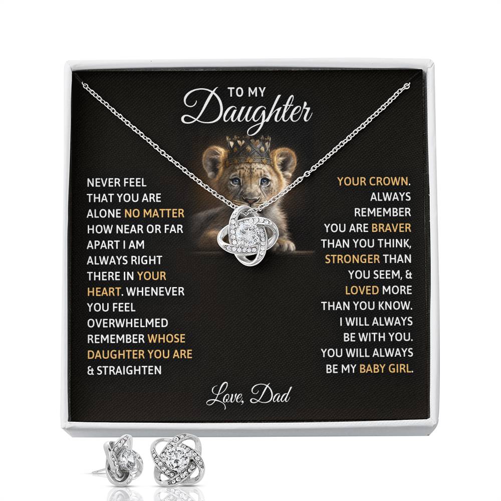 TO MY DAUGHTER BABY GIRL EARRINGS SET