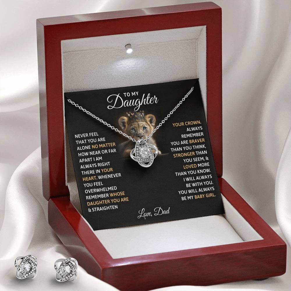 TO MY DAUGHTER BABY GIRL EARRINGS SET