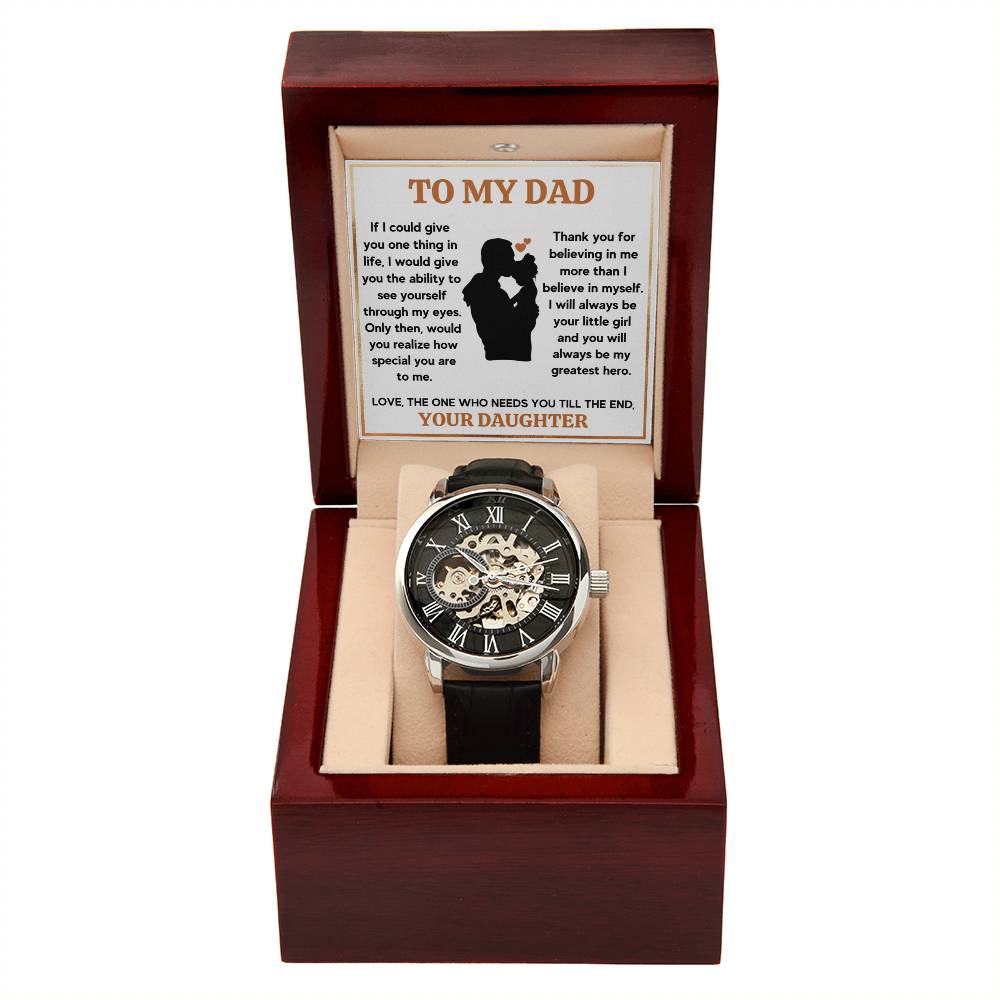 TO MY DAD LITTLE GIRL OPENWORK WATCH GIFT SET