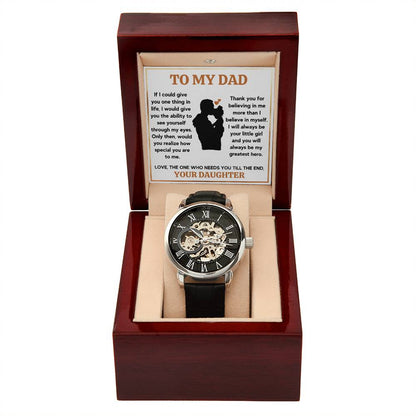 TO MY DAD LITTLE GIRL OPENWORK WATCH GIFT SET