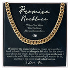 TO MY MAN PROMISE NECKLACE CUBAN LINK CHAIN