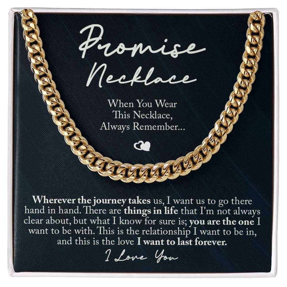TO MY MAN PROMISE NECKLACE CUBAN LINK CHAIN
