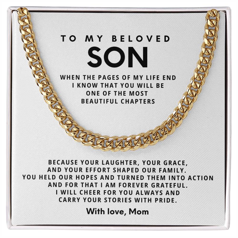 To my beloved son, I will cheer for you always and carry your stories with pride [ Few left only ]
