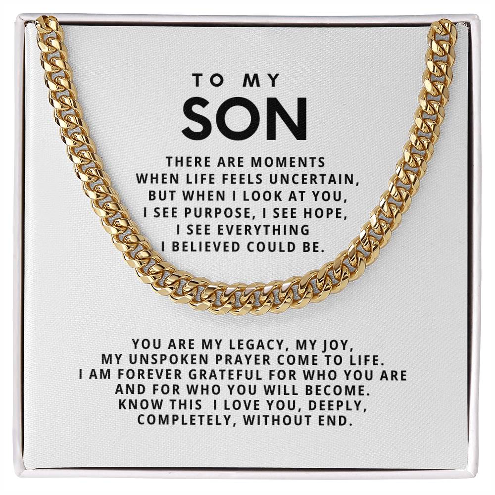 To my son, I love you, deeply, completely, without end