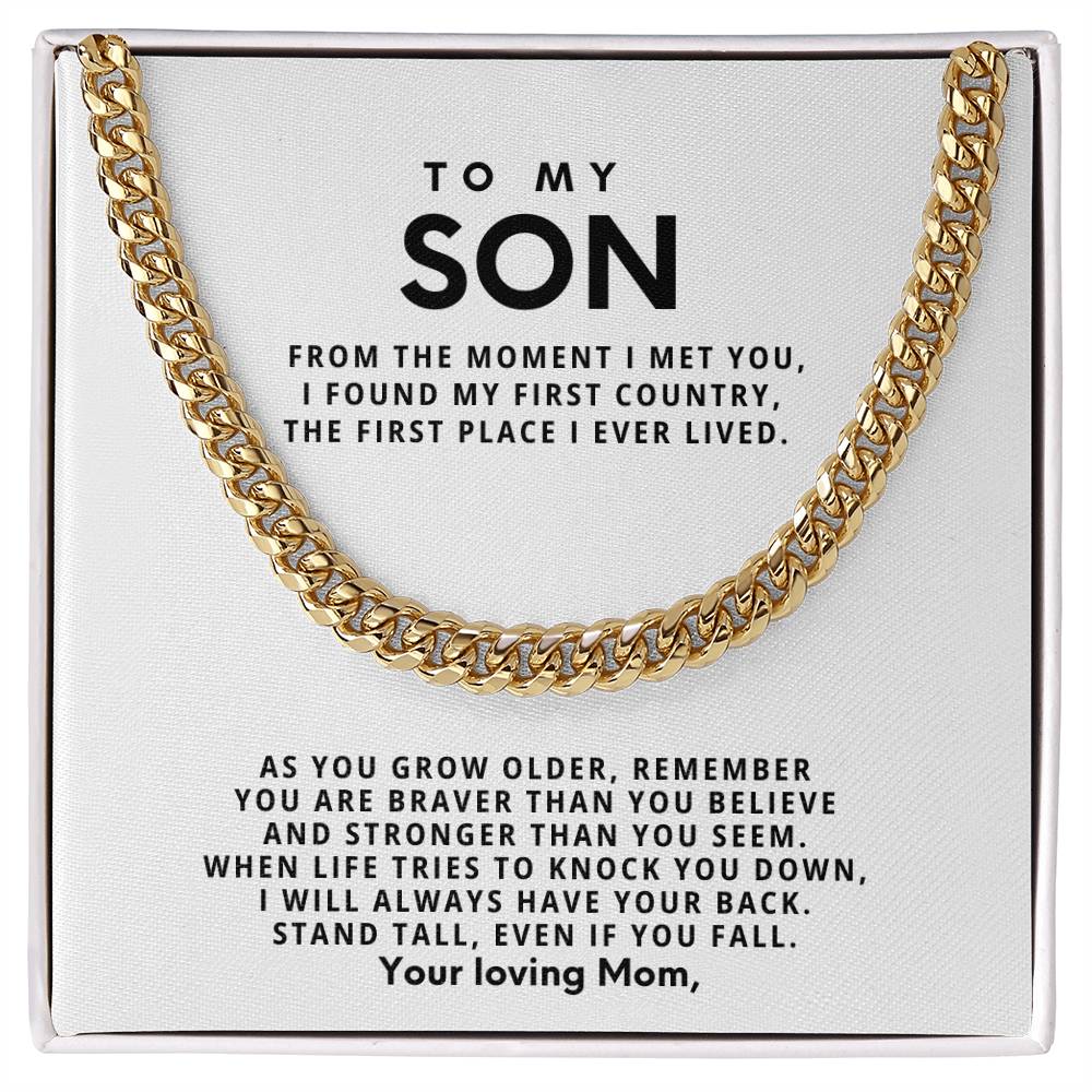 To my Son, Stand tall, even if you fall