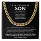 To my beloved son, Your loyalty and humor have been gifts to everyone who knows you