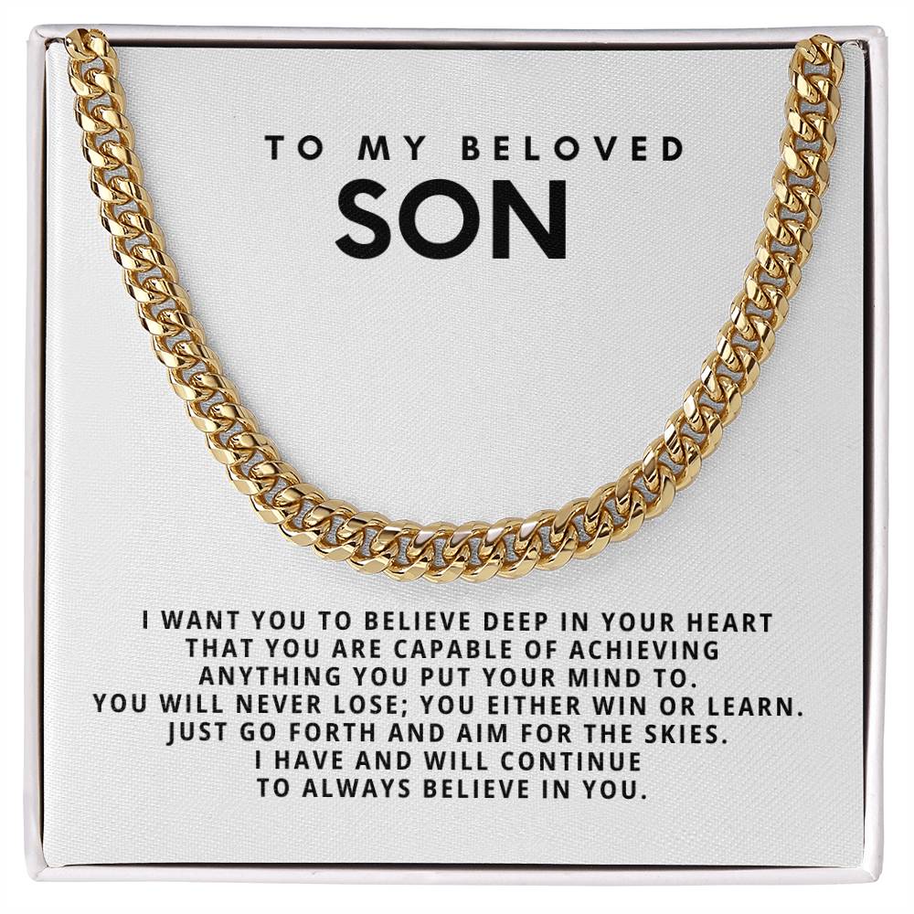 To my beloved son, I have and will continue to always believe in you.