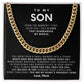 To my beloved son, You are my heart’s proudest song