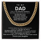 To My Dad, I carry your words with me and your faith in me makes me brave to chase every dream