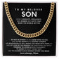 To my Son,I promise to listen without judgment