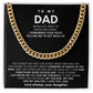 To My Dad, Thank you for being my teacher, my fan, and my shelter