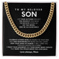 To my Son,Keep your sense of humor it will carry you through unexpected storms