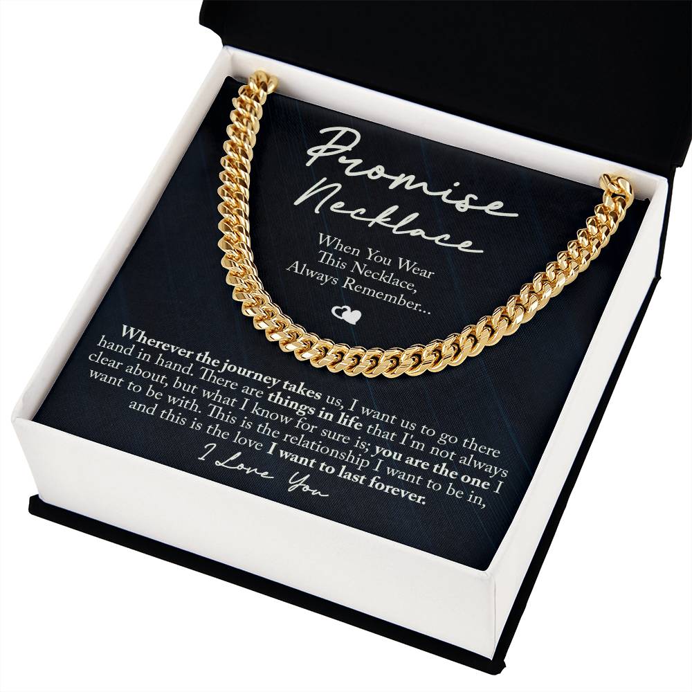 TO MY MAN PROMISE NECKLACE CUBAN LINK CHAIN