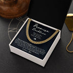 TO MY MAN PROMISE NECKLACE CUBAN LINK CHAIN