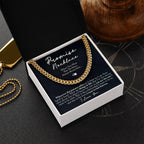 TO MY MAN PROMISE NECKLACE CUBAN LINK CHAIN