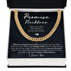 TO MY MAN PROMISE NECKLACE CUBAN LINK CHAIN