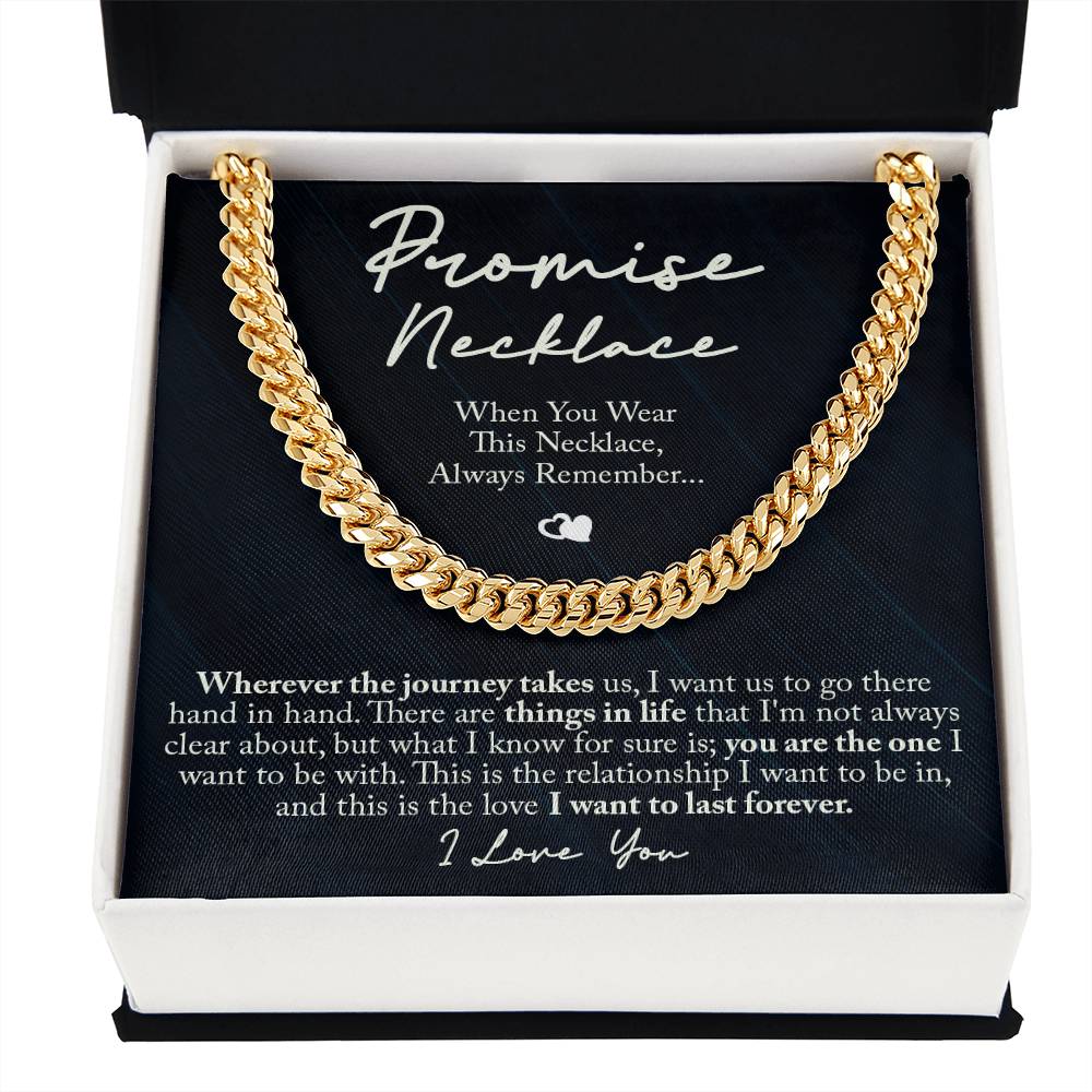 TO MY MAN PROMISE NECKLACE CUBAN LINK CHAIN