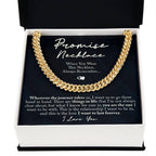 TO MY MAN PROMISE NECKLACE CUBAN LINK CHAIN