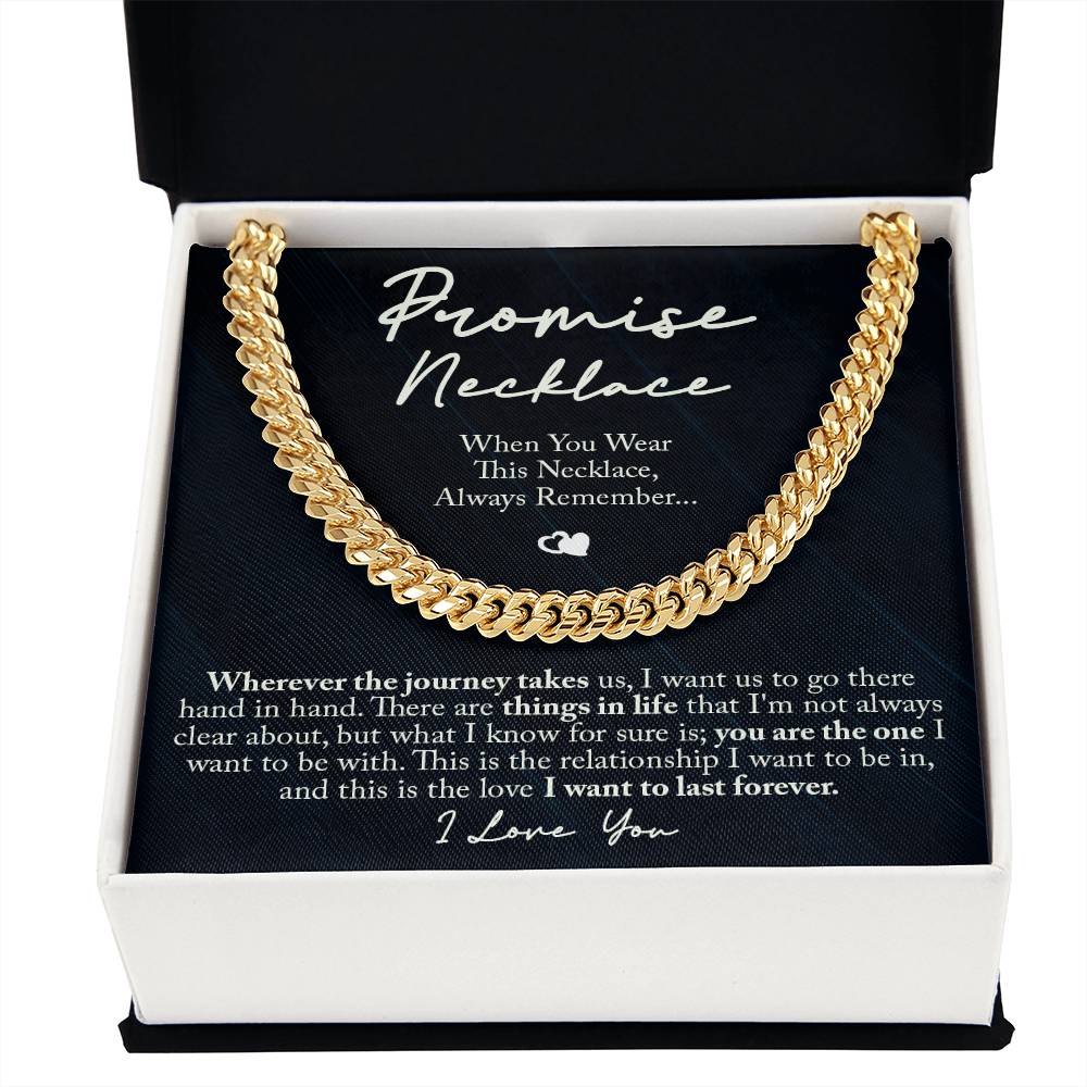 TO MY MAN PROMISE NECKLACE CUBAN LINK CHAIN