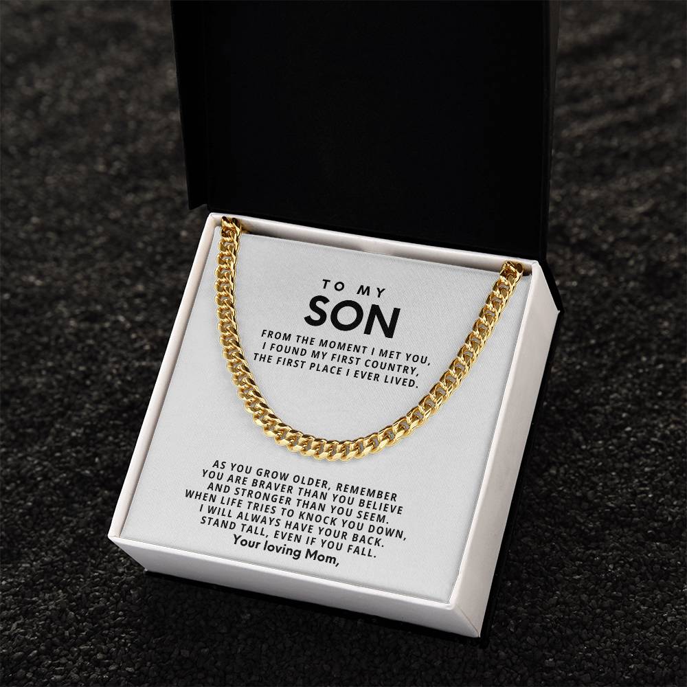 To my Son, Stand tall, even if you fall