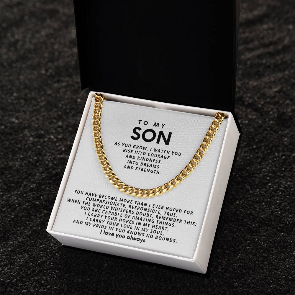 To my son, I carry your love in my soul, and my pride in you knows no bounds