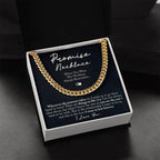 TO MY MAN PROMISE NECKLACE CUBAN LINK CHAIN