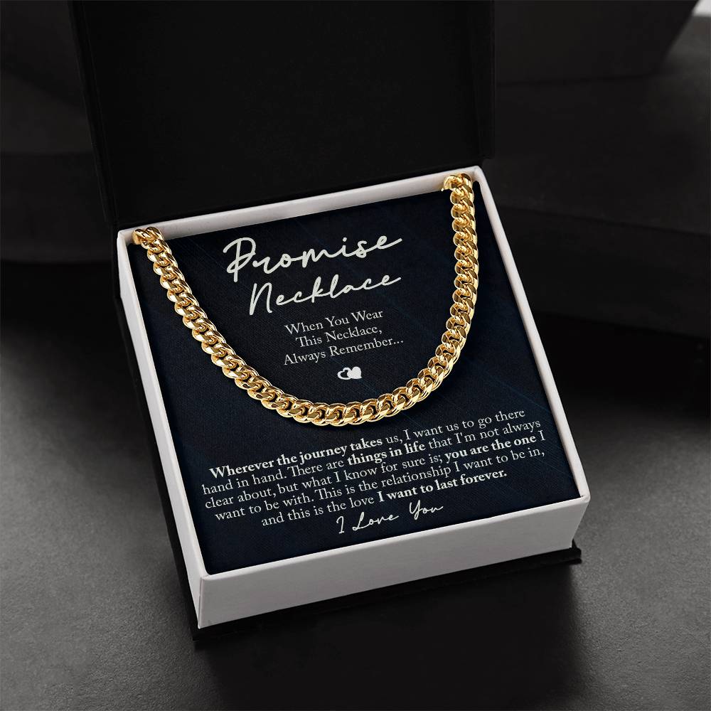 TO MY MAN PROMISE NECKLACE CUBAN LINK CHAIN