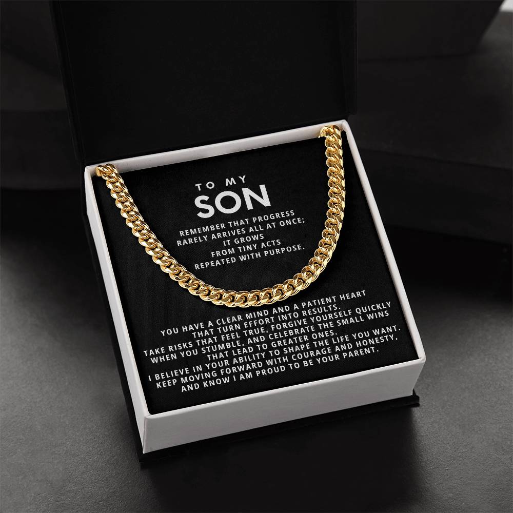 To my Son,Keep moving forward with courage and honesty