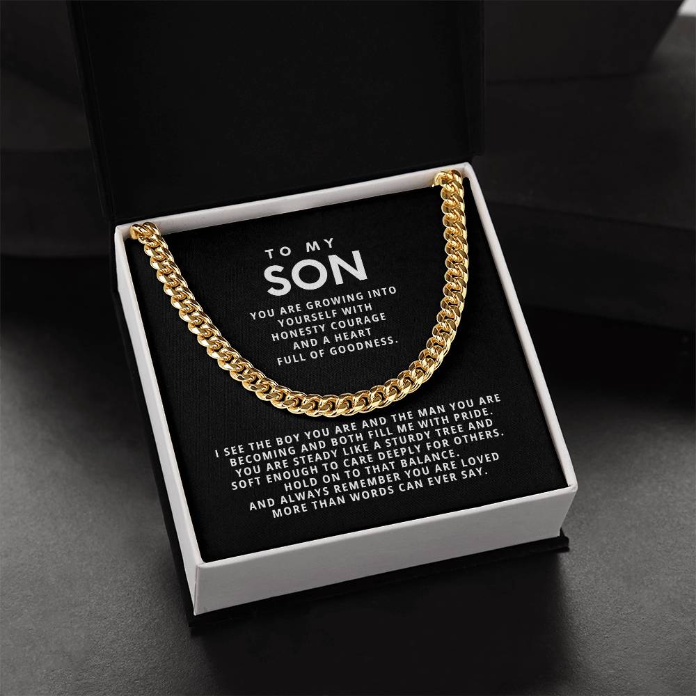 To my son, You are growing into yourself with honesty courage