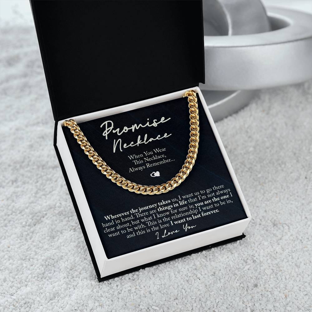 TO MY MAN PROMISE NECKLACE CUBAN LINK CHAIN