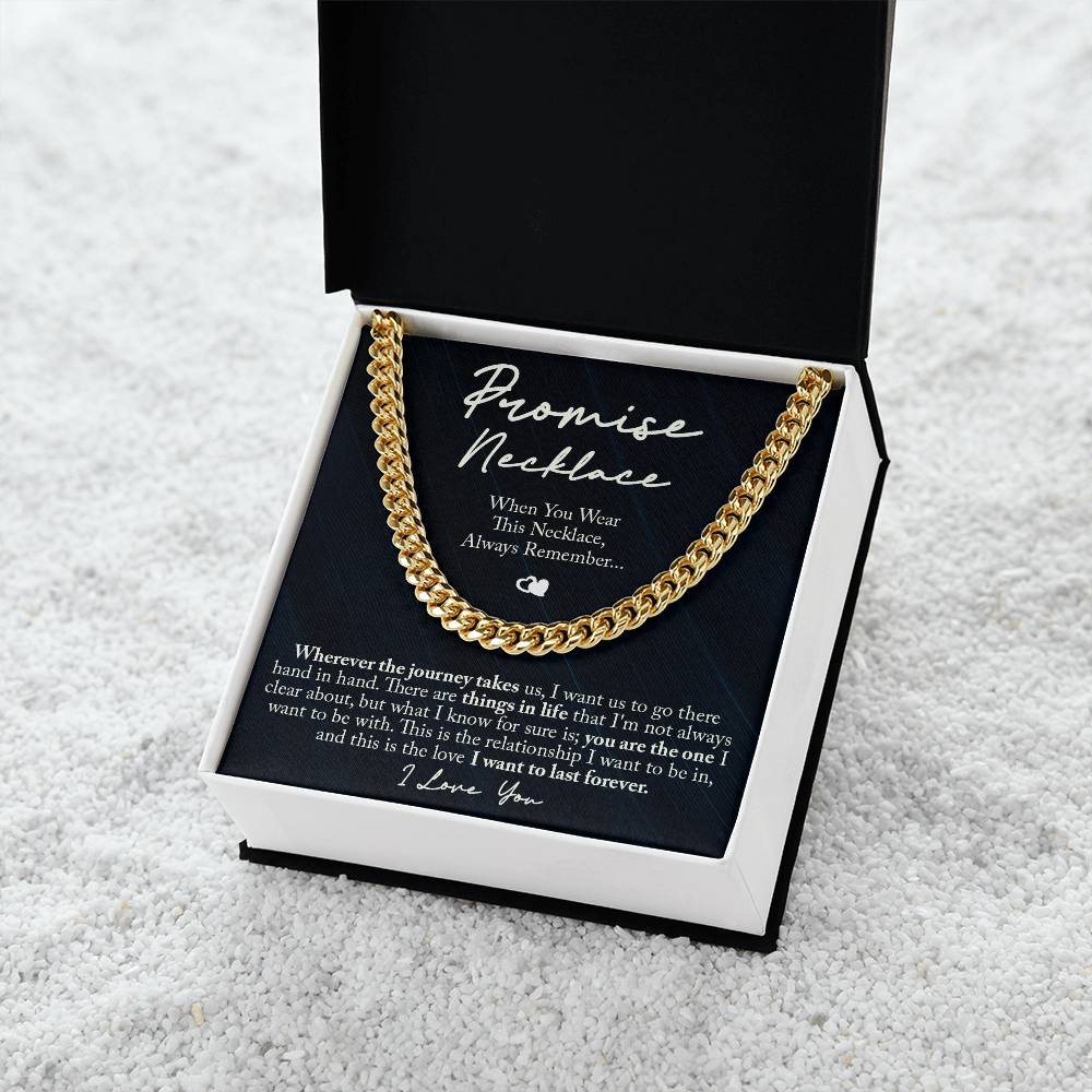 TO MY MAN PROMISE NECKLACE CUBAN LINK CHAIN