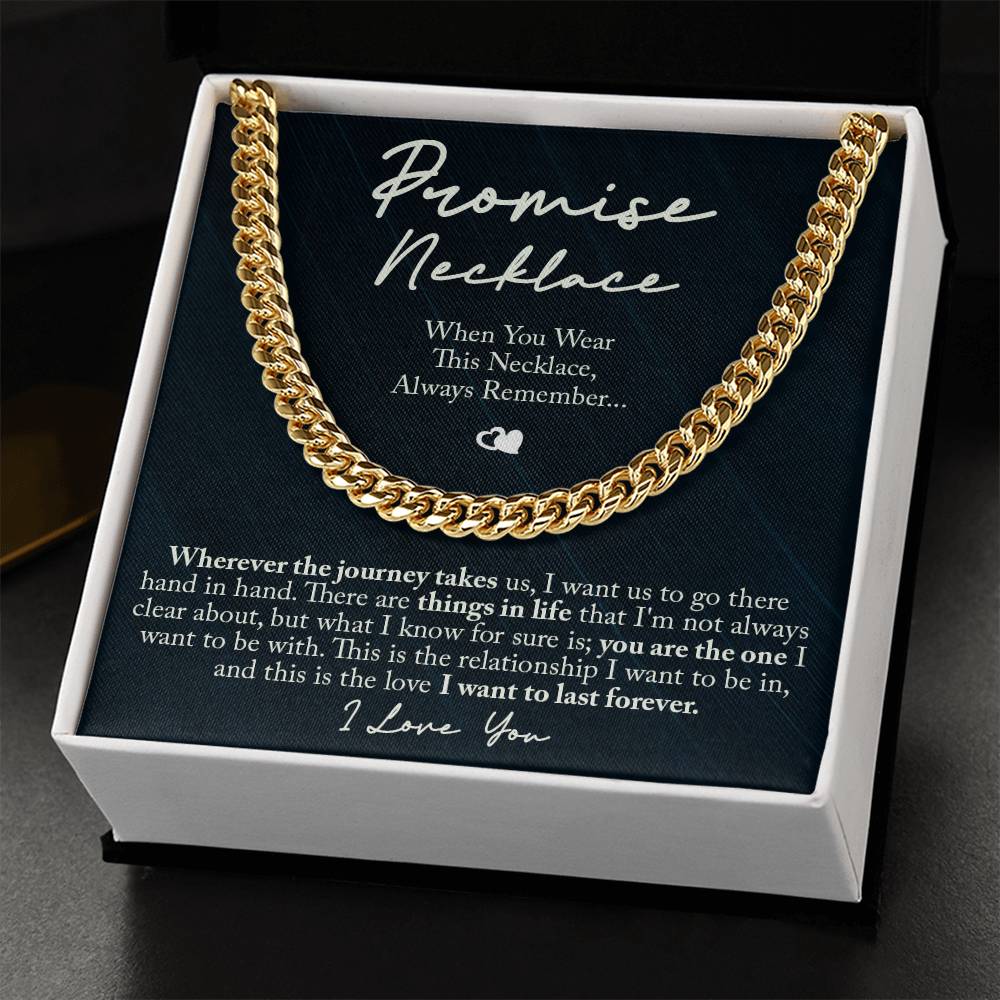 TO MY MAN PROMISE NECKLACE CUBAN LINK CHAIN