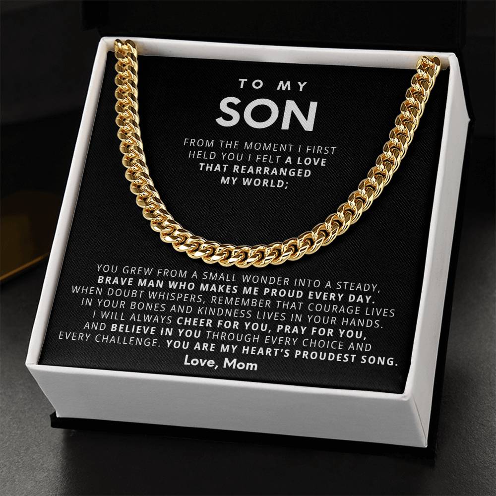 To my beloved son, You are my heart’s proudest song