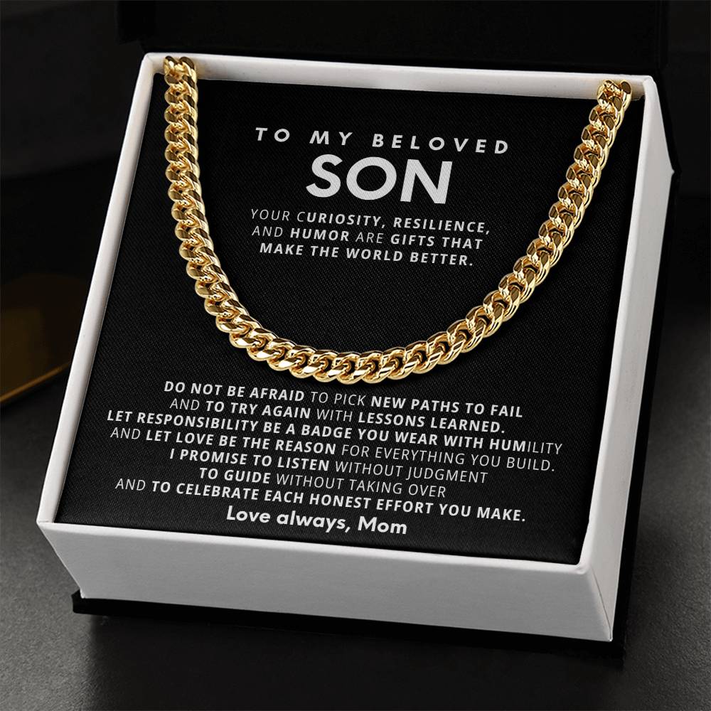 To my Son,I promise to listen without judgment