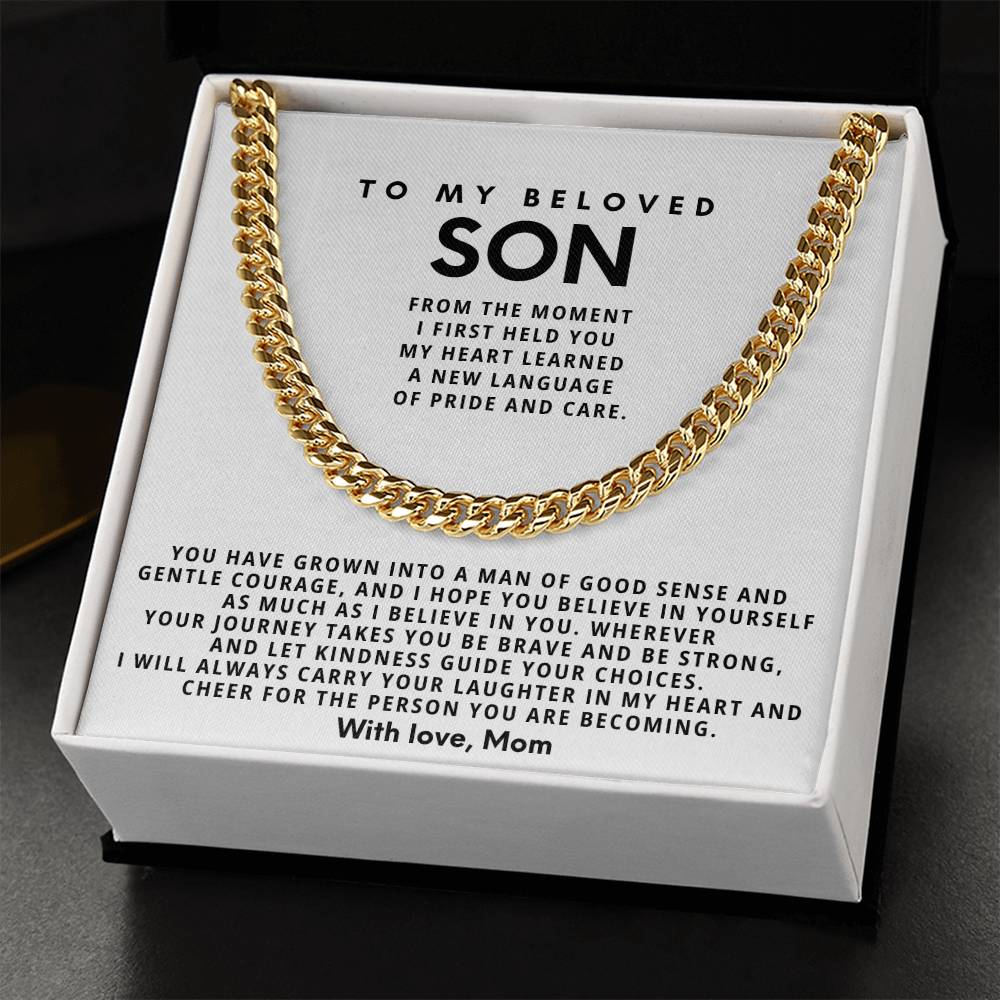 To my beloved Son, Be brave and be strong, and let kindness guide your choices
