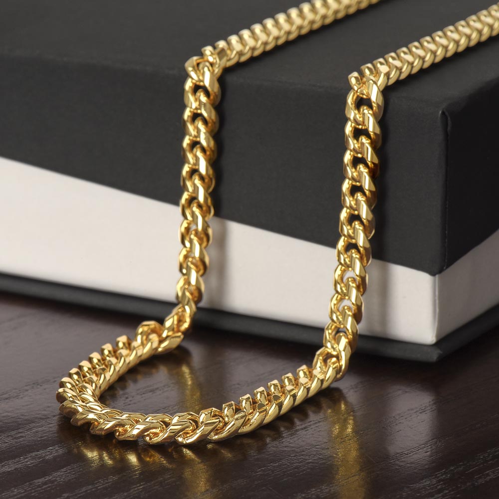 TO MY MAN PROMISE NECKLACE CUBAN LINK CHAIN