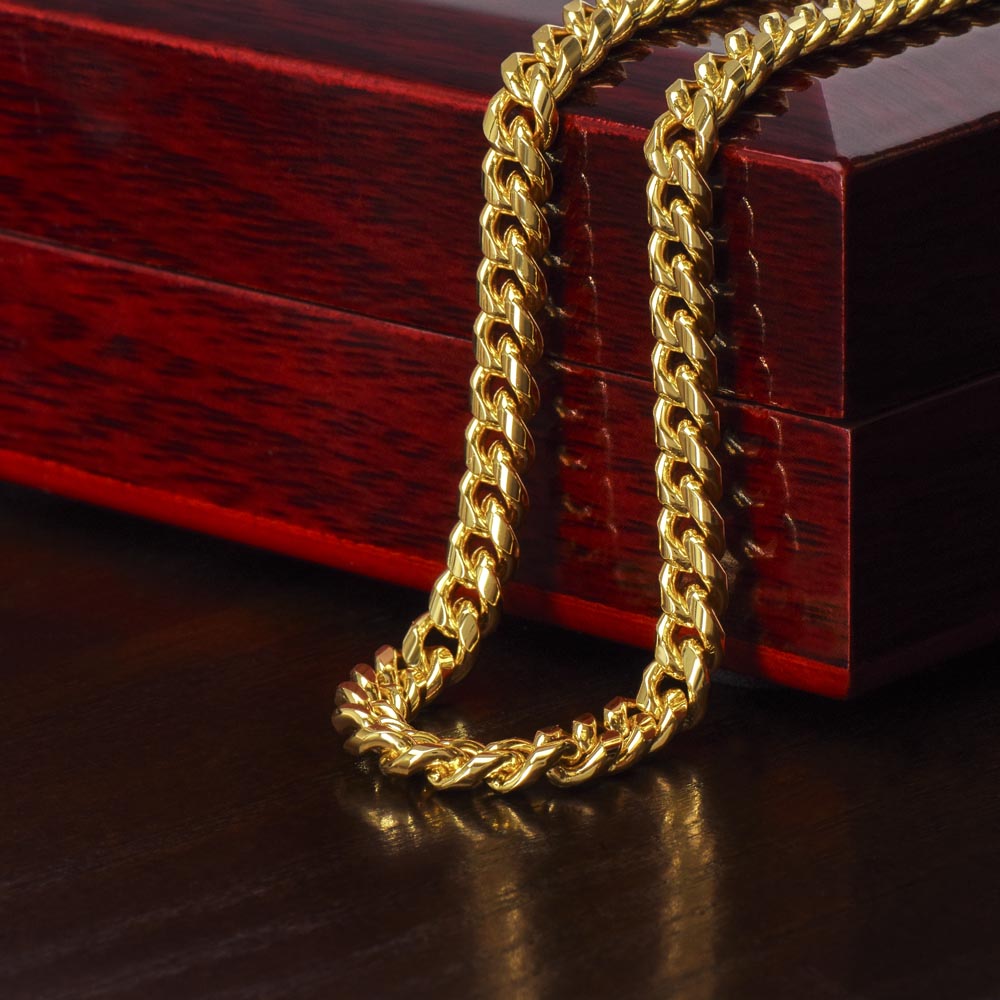 TO MY MAN PROMISE NECKLACE CUBAN LINK CHAIN