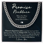 TO MY MAN PROMISE NECKLACE CUBAN LINK CHAIN