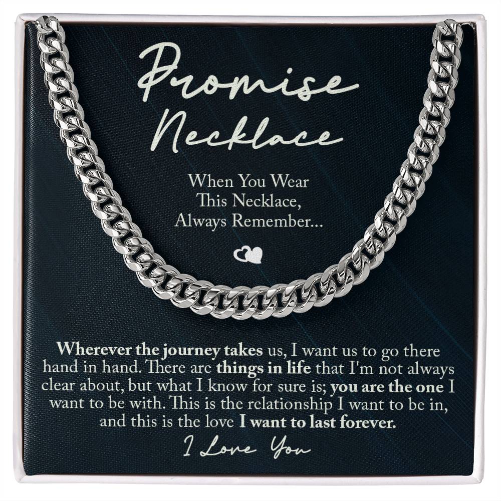 TO MY MAN PROMISE NECKLACE CUBAN LINK CHAIN