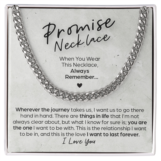 Cuban Link Chain Promise Necklace This Relationship