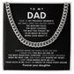 To My Dad, I carry your words with me and your faith in me makes me brave to chase every dream