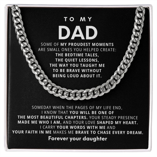 To My Dad, I carry your words with me and your faith in me makes me brave to chase every dream